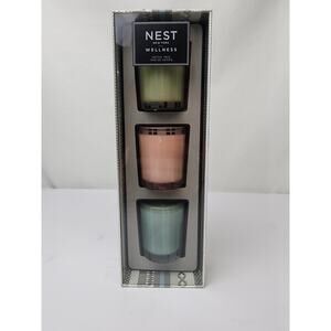 NEST 3 Scented Candle Wellness Votive Mint Eucalyptus Himalayan Salt Rosewater